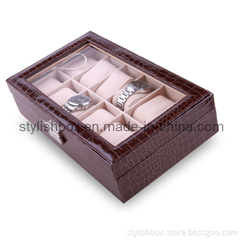 12PCS Clear Window Watch Storage Box (SW0120)
